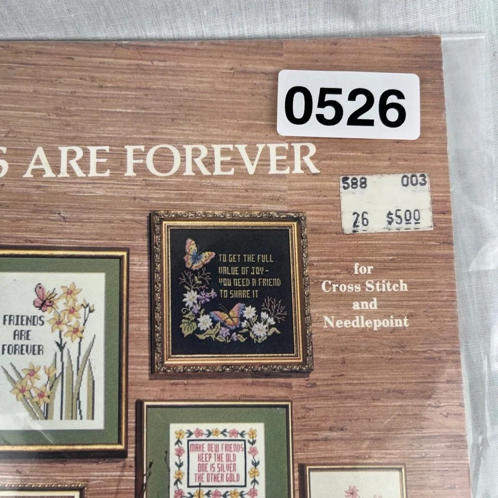 Vintage 1982 Friends Are Forever Cross Stitch & Needlepoint Pattern‎ Book
